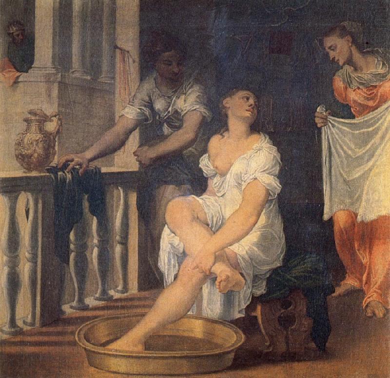Domenico Brusasorci Bathsheba at Her Bath china oil painting image